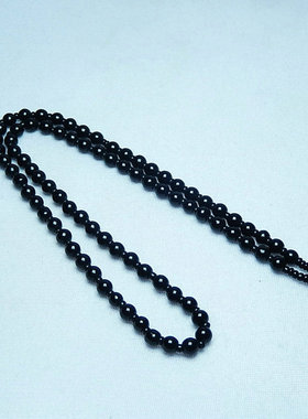 黑色圆珠挂绳手工编织全珠绳子和田玉翡翠黑曜石吊坠项链玉坠挂绳