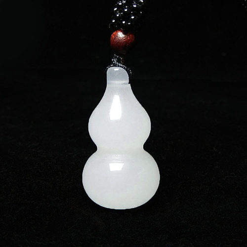 葫芦吊坠白玉葫芦女天然金丝玉