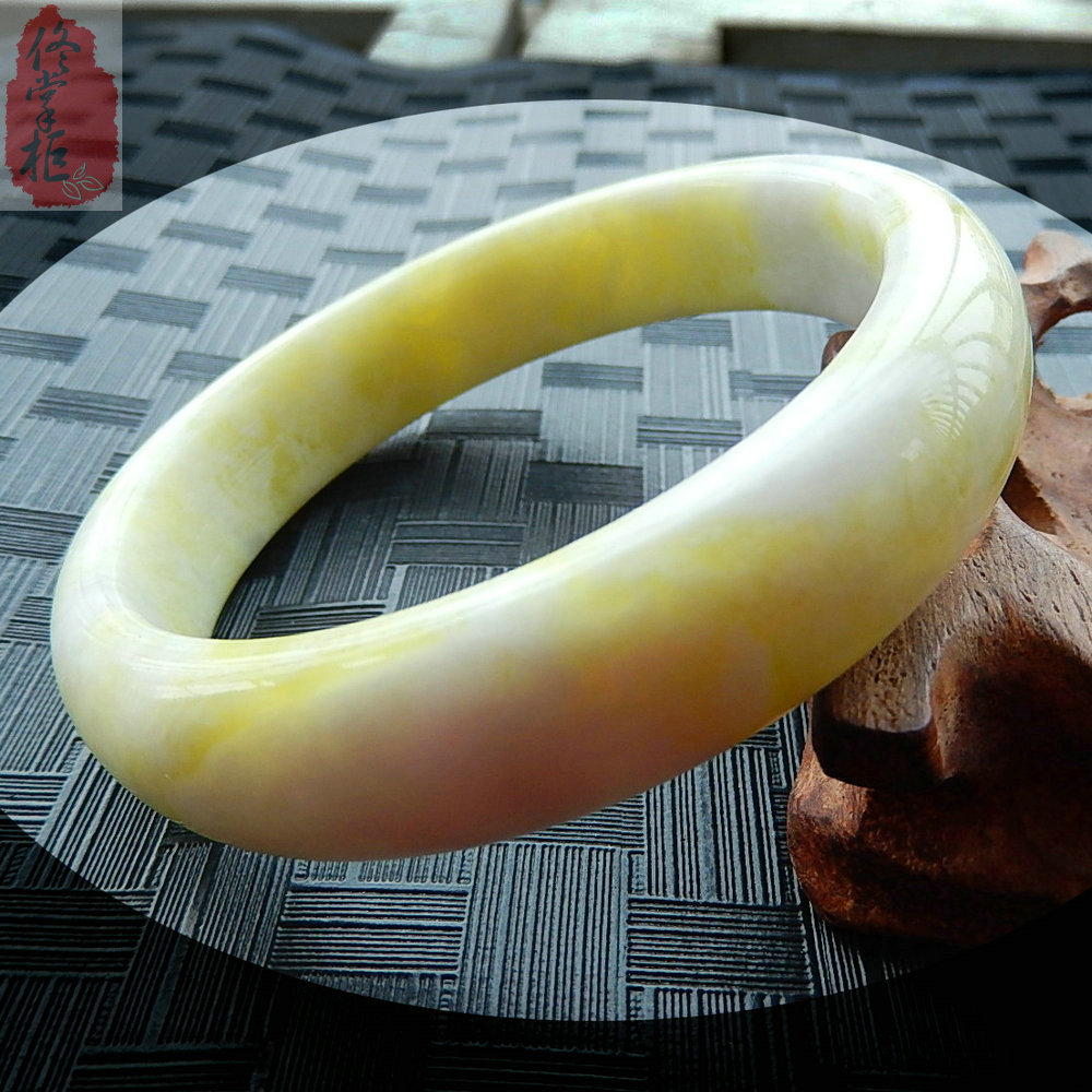 天然蓝田玉玉镯手镯玉手镯礼品