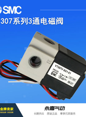 SMC原装电磁阀VT307V-3G1-01/4G1/5G1/6G1/GS1/-01/02三通直动式
