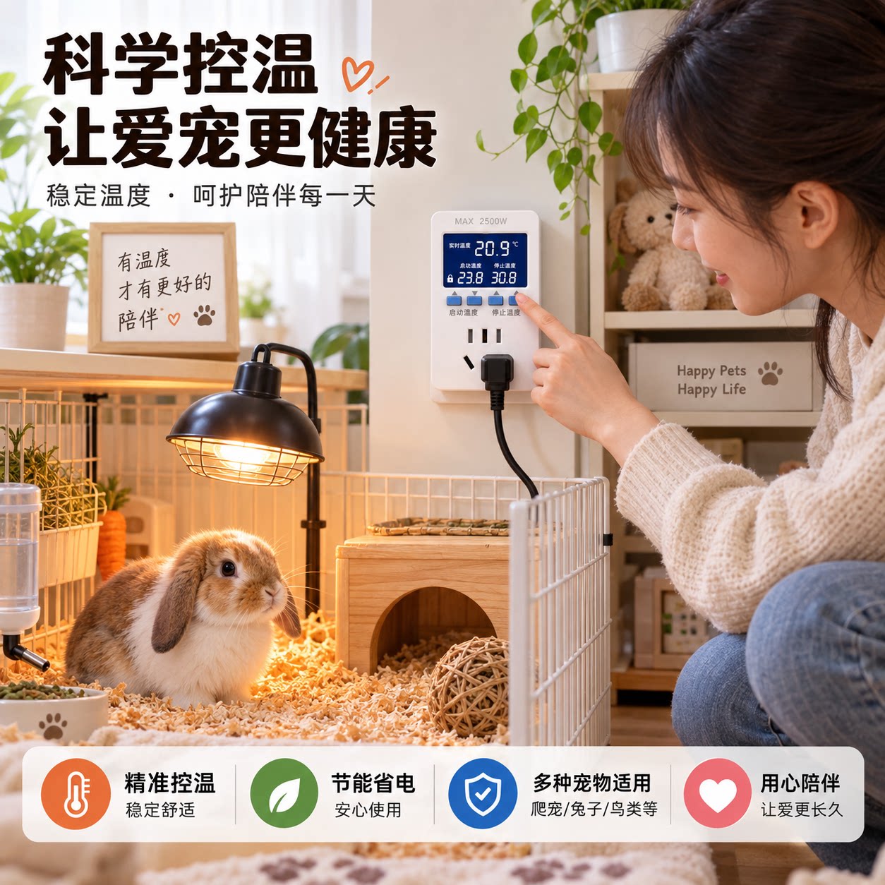 电子温控器仪开关水温度控制控温器插座数显智能冰箱锅炉鱼缸爬宠