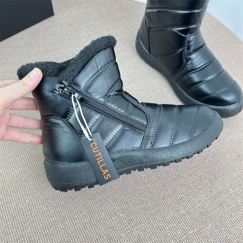 秋冬加绒加厚保暖轻便短筒棉靴女