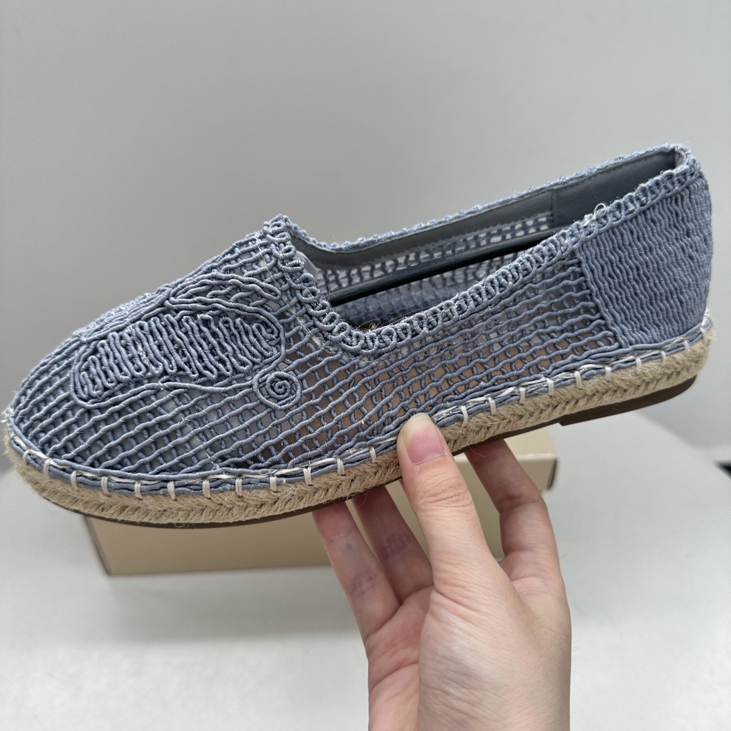 外贸原单欧美风麻绳底单鞋女圆头休闲复古网纱镂空舒适透气渔夫鞋,女鞋,渔夫鞋,淘宝优惠券,粉丝福利购,淘宝优惠卷