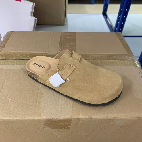 时尚原单女鞋圆头平底勃肯鞋女百搭休闲鞋软底舒适拖鞋