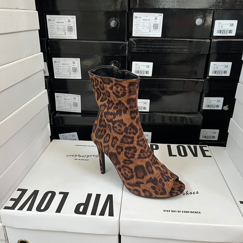 外贸原单出口时尚女鞋尖头细高跟侧拉链冬季露趾中筒时装靴,女鞋,时装靴,淘宝优惠券,粉丝福利购,淘宝优惠卷