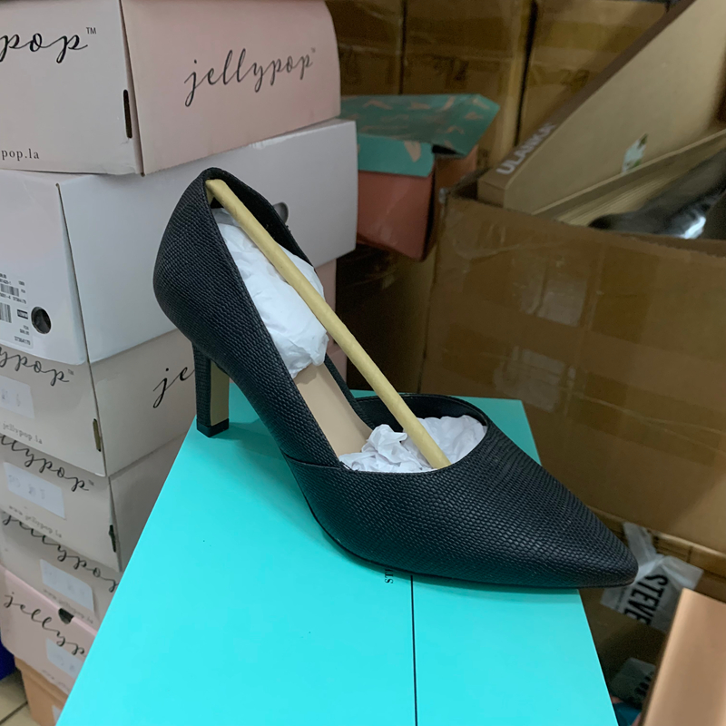 外贸原单女鞋尖头细跟高跟鞋女浅口一脚蹬时尚百搭女高跟鞋