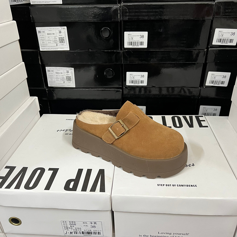 商场专柜撤柜断码捡漏圆头厚底松糕勃肯鞋一脚蹬懒人半拖