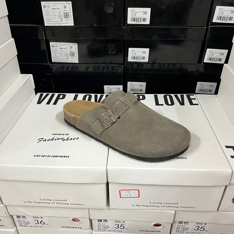 商场专g撤柜断码捡漏圆头皮带扣平底一脚蹬勃肯半拖