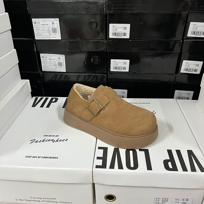 商场专柜撤柜断码捡漏圆头厚底勃肯鞋女一脚蹬休闲单鞋