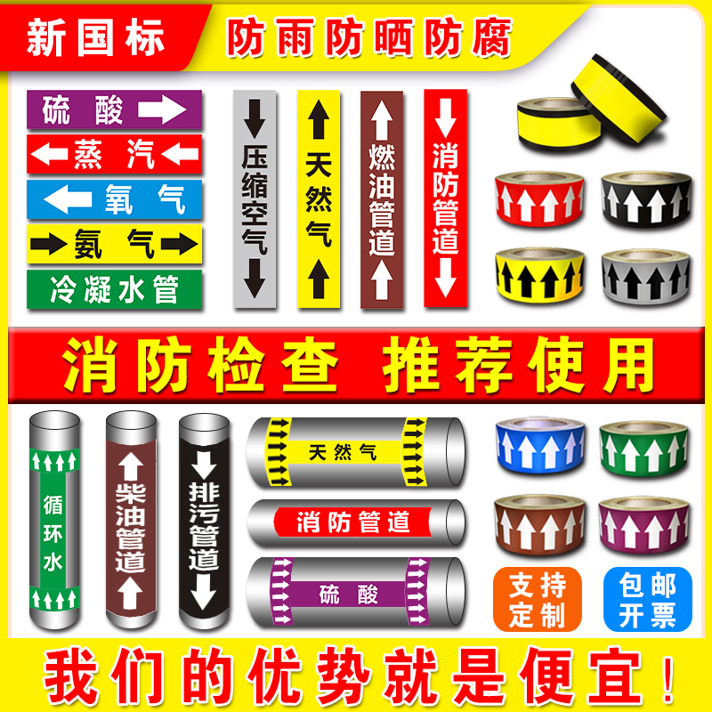 反光膜化工厂定制环保管道标识