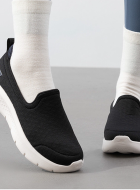 正品Skechers斯凯奇简约一脚蹬百搭女健身户外运动休闲鞋124825