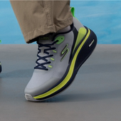 简约百搭拼接健身轻便透气运动休闲跑步鞋 正品 斯凯奇Skechers男鞋