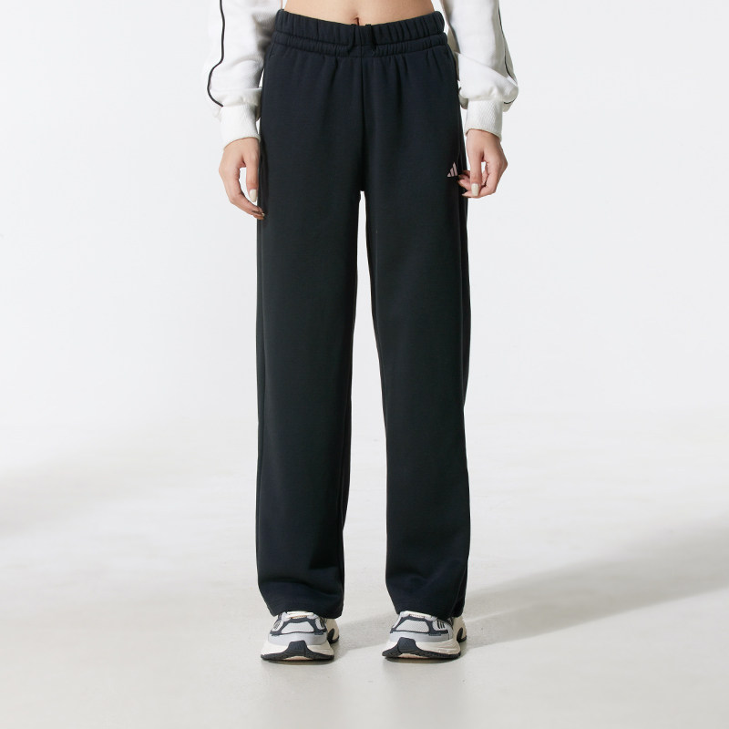 正品ADIDAS阿迪达斯简约百搭抓绒保暖女运动休闲针织长裤JC5921