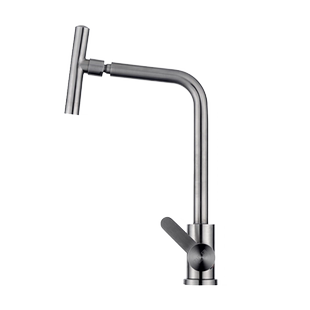 齐勒不锈钢304水槽龙头万向旋转冷热厨房水龙头拉丝洗菜盆水笼头