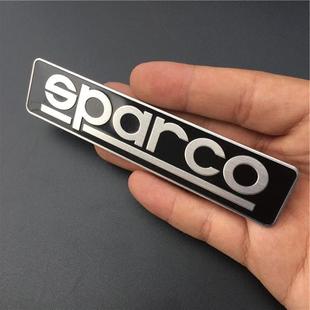 SPARCO 运动版 改装车标 SPARCOt金属3D立体车贴 尾标 汽车贴标