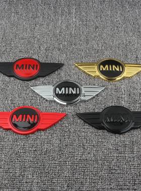 mini迷你改装黑色车标cooper贴标