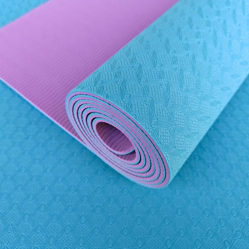 外贸出口超薄tpe瑜伽垫薄款便携专业资深型防滑隔音减震环保无味