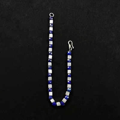 青金石纯银手链礼物男朋友