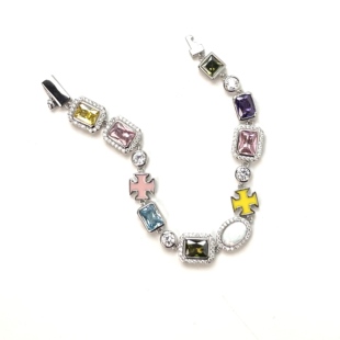 CHERIENIU余承恩同款彩色宝石锆石潮流珠宝男女手链