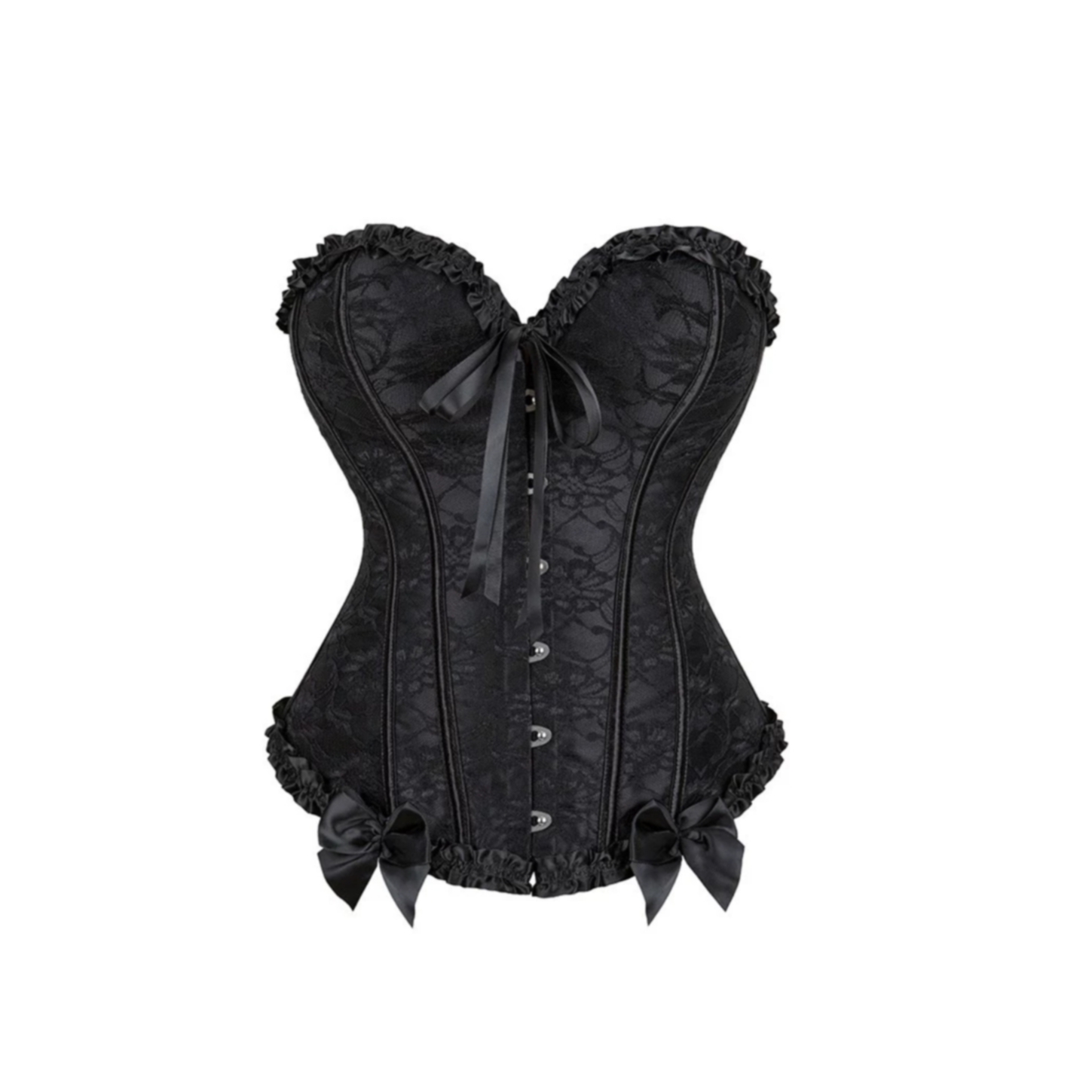 抖音同款网红蝴蝶结宫廷束身性感紧身胸衣蕾丝塑身衣上衣