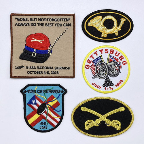 美国南北战争纪念徽章刺绣章士气章臂章牛仔外套衣服帽子背包布贴