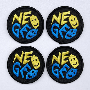 SNK游戏机Neo Geo街机标志刺绣章徽章牛仔外套裤帽子背包布贴补丁