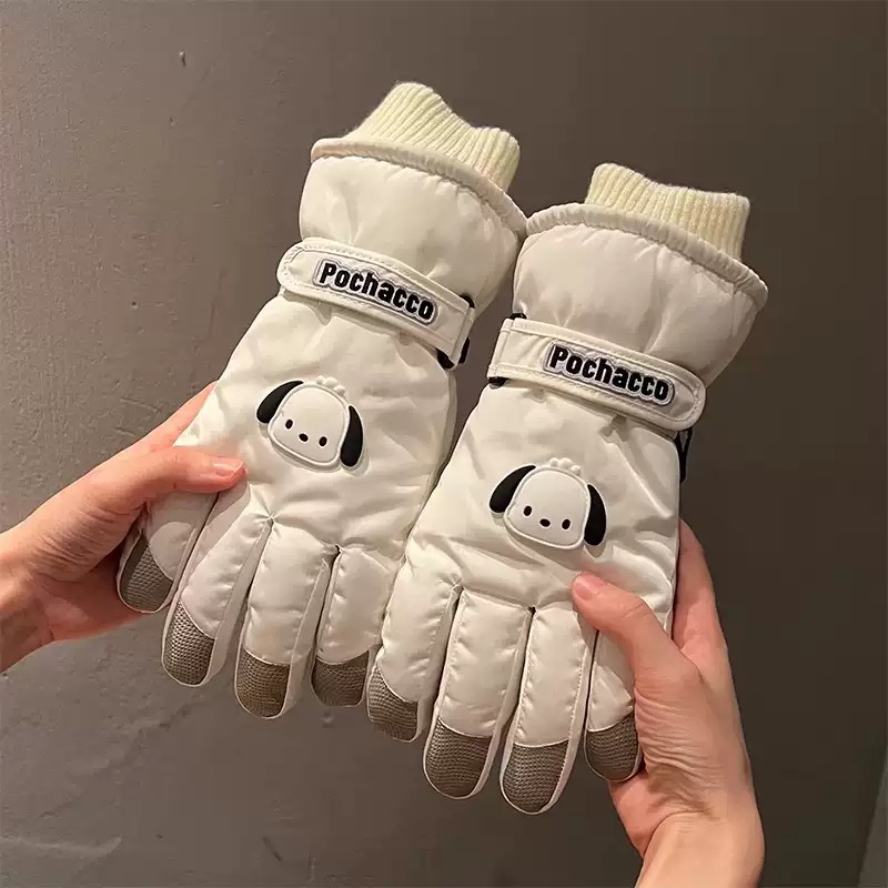 骑行手套女冬季骑车保暖加绒加厚滑雪防寒可爱棉手套男士2025新款