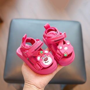 女童凉鞋夏季2025新款女宝宝鞋子女童学步鞋软底小童女鞋卡通可爱