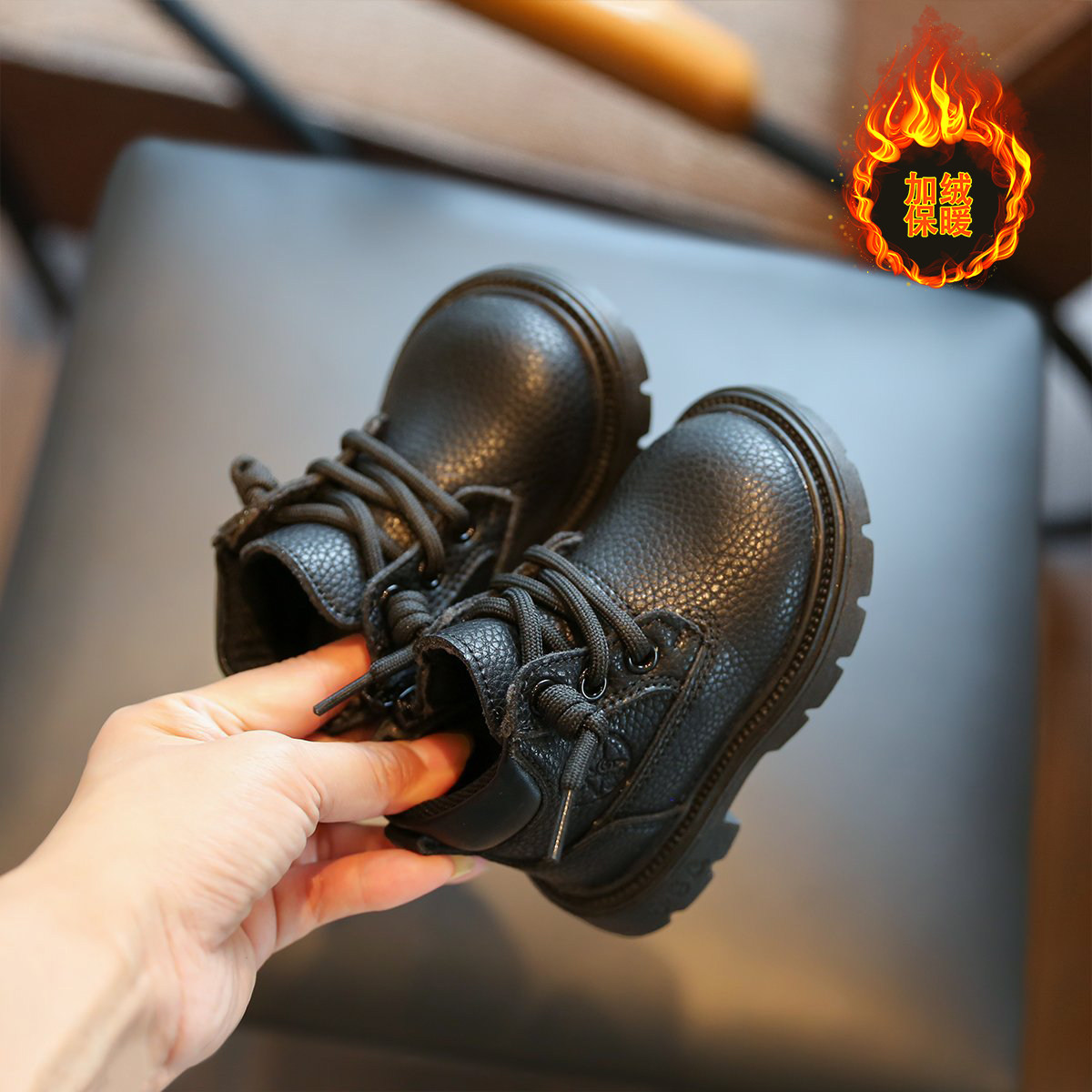 软底舒适男宝女宝简约百搭马丁靴