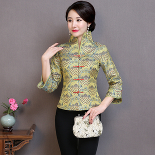 民族风复古汉服女士唐装上衣秋装冬装新款中式改良时尚日常短外套