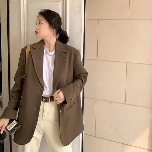 oversize小西装春季新款百搭网红