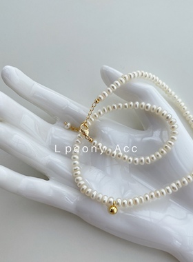 choker绝美风镀金百搭淡水珍珠