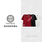 烫钻T恤2025百搭设计师个性 上衣 68051 时尚 VAZSLVE 原创设计