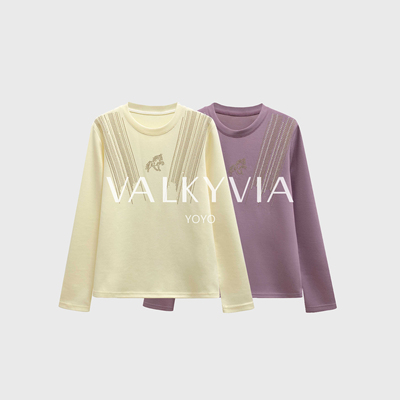 【Valkyvia/悠悠奢品】CSIN重工烫钻长袖T恤2026早春上衣#68896