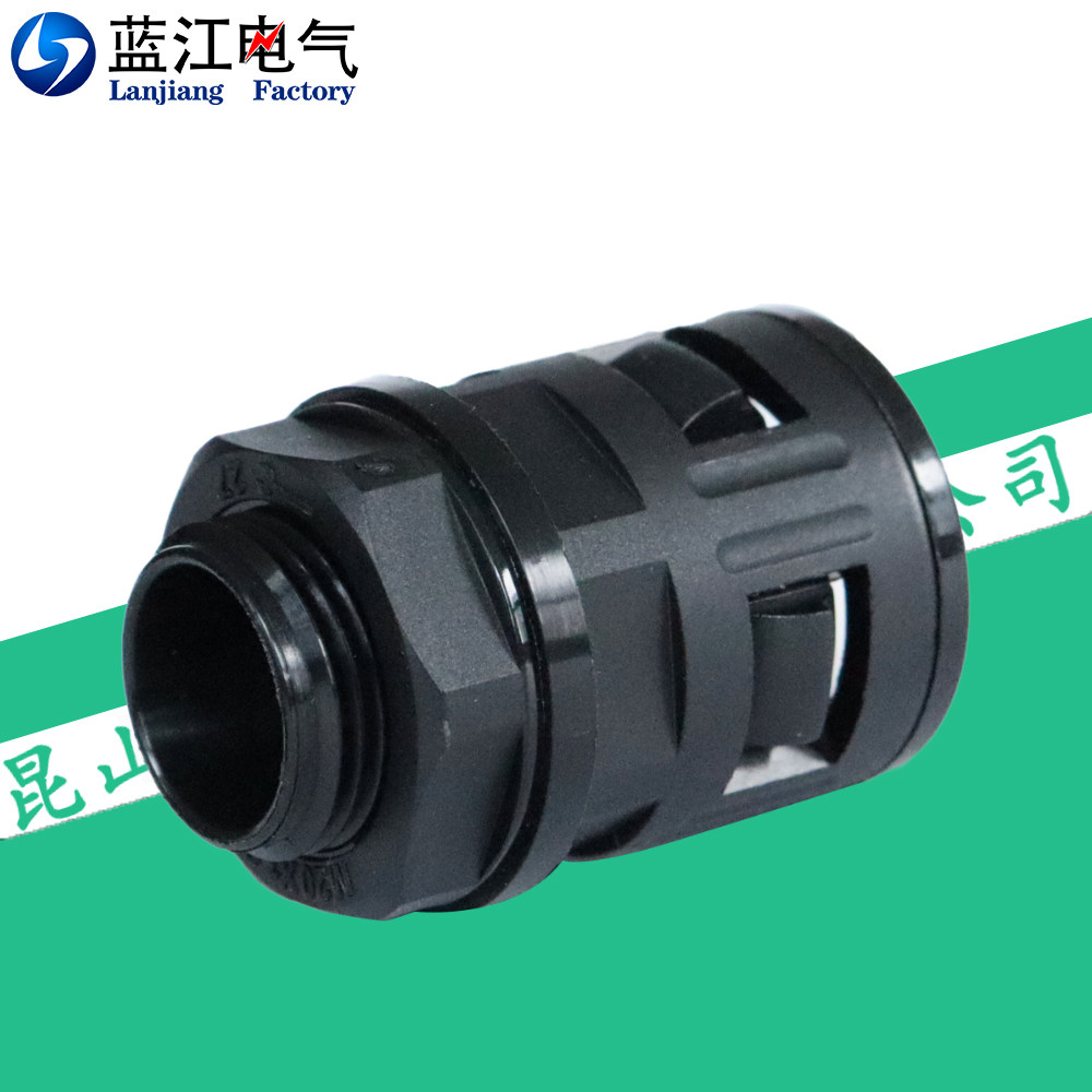 蓝江g英制管牙快速塑料软管接头pf牙浪管快插接头波纹管螺纹直通