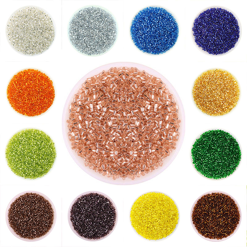 2mm绣珠珠绣十字秀串珠玻璃珠珠子十字绣手工配件管珠DIY穿珠材料