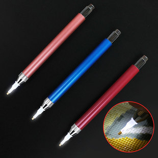 照明钻石绣贴画亮光点钻笔发光工具粘钻画神器画笔砖石画带灯照亮