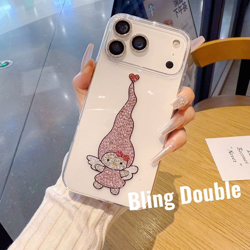 苹果17promax可爱美乐蒂手机壳iphone16奢华带钻适用15plus日韩闪耀14全包防摔女款13网红抖音12mi