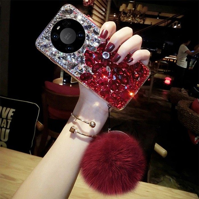 华为Mate80满钻手机壳荣耀500网红女款保护套nova14奢华90se适用Nova13高档水晶Pura70毛球p60全包防摔日韩12,3C数码配件,手机保护套/壳,淘宝优惠券,粉丝福利购,淘宝优惠卷