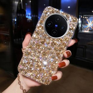 vivoX300奢华香槟金宝石S19网红全包防摔女款X100S水钻手机壳s17日韩保护套S50闪耀软硅胶S16e抖音专用S18pro