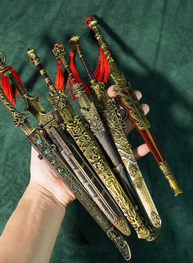 30厘米金属刀剑玩具男孩兵器武器手办模型成人封神榜三国未开刃