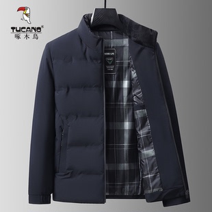 外套立领棉服爸爸装 休闲棉衣加厚冬装 防寒棉袄 中年男士 啄木鸟冬季