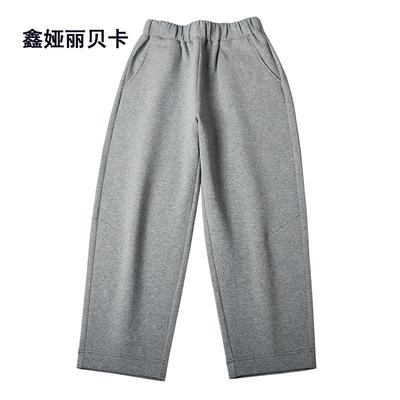 丽贝卡25010 2025春季高腰弹力空气棉哈伦裤窄版气球裤九分裤女裤