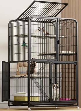 猫笼子家用室内不占地猫别墅超大自由空间一体多层猫咪笼子猫舍屋