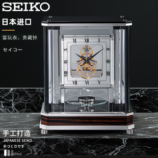 SEIKO日本精工原装 进口高端时钟手工打造品大理石玻璃钟DECOR座钟