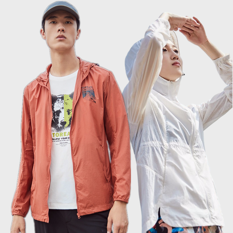 探路者防晒衣 春夏情侣户外抗紫外线透气皮肤衣TAZJ81725/82726