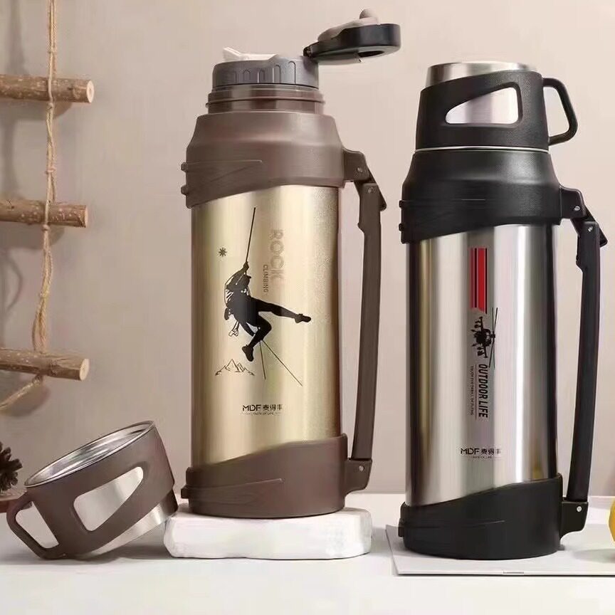 MDF麦得丰新品M910号高真空旅行壶升级全新钢盖翻转变水杯向上轻