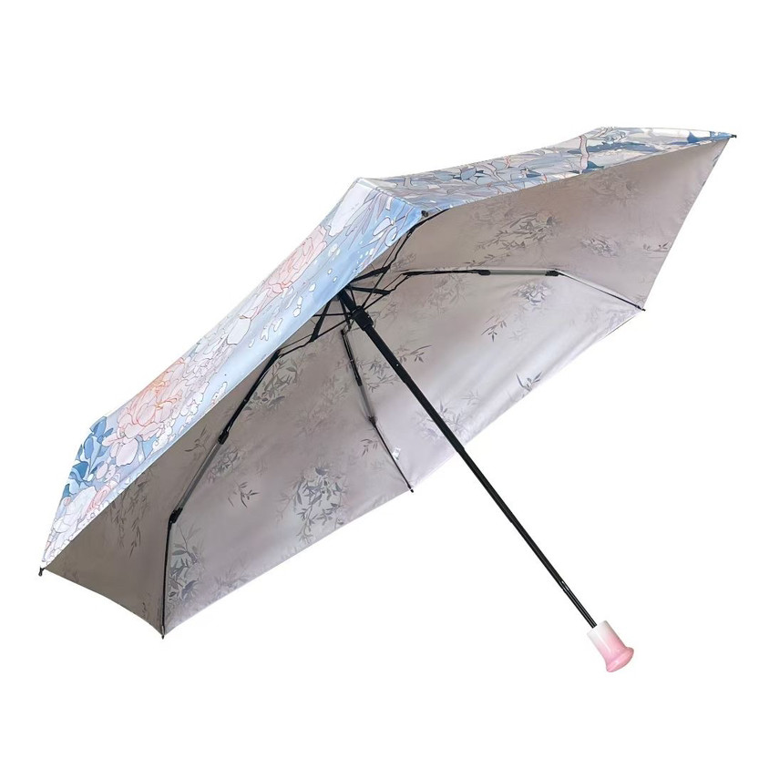 龙翔超轻便小太阳伞遮阳防晒防紫外线女晴雨两用羽毛日本碳纤维