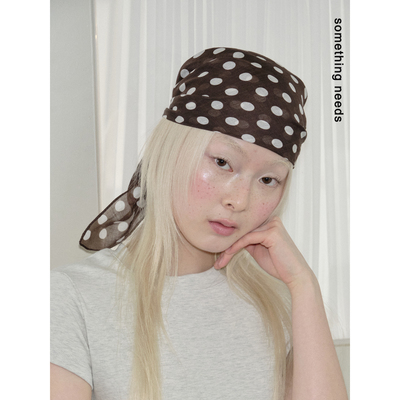 波点当道~100%苎麻时髦头巾