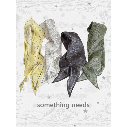 元气轻盐！纯棉百搭腰果花菱形巾